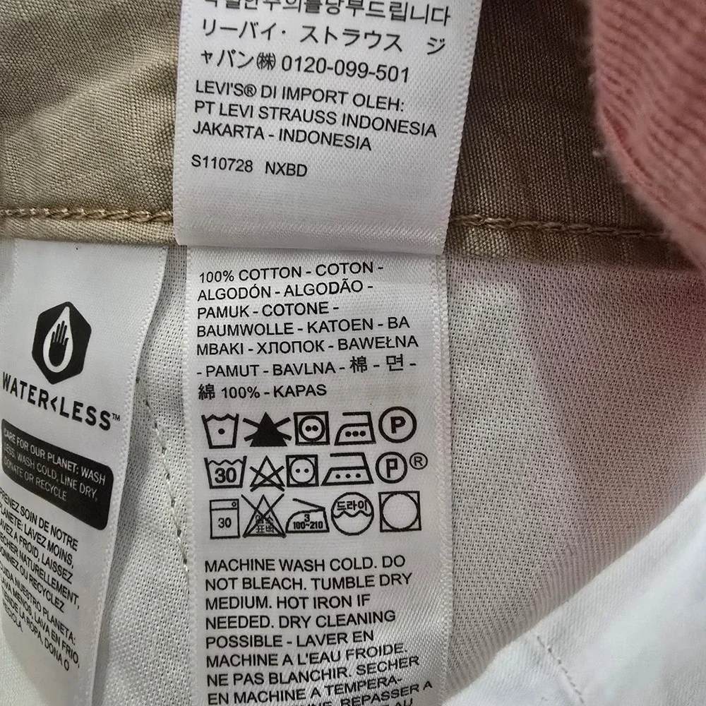 Levis Mens Carrier Cargo Shorts Khaki Tan Ripstop Cotton Size 40 232510009 NEW